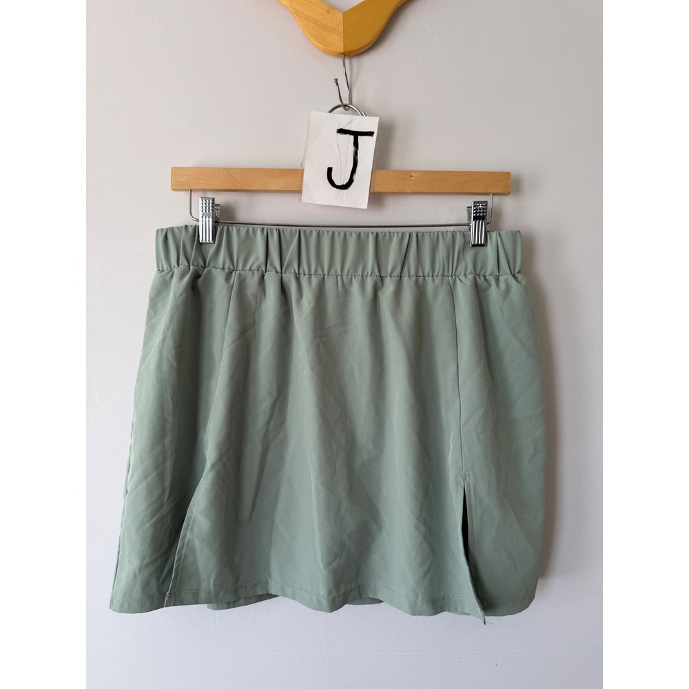 Fit Collective Skort Athletic Tennis Double Slit Sage Green Large